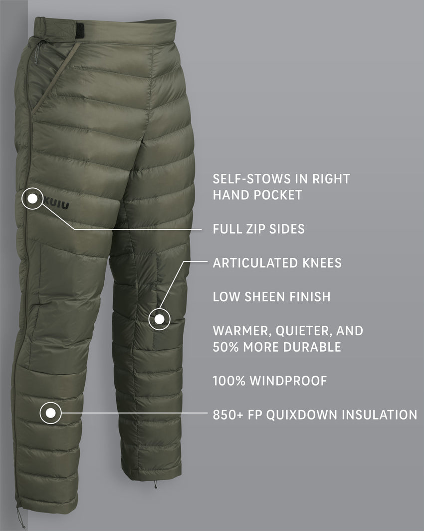 Super Down LT Pant | Ash